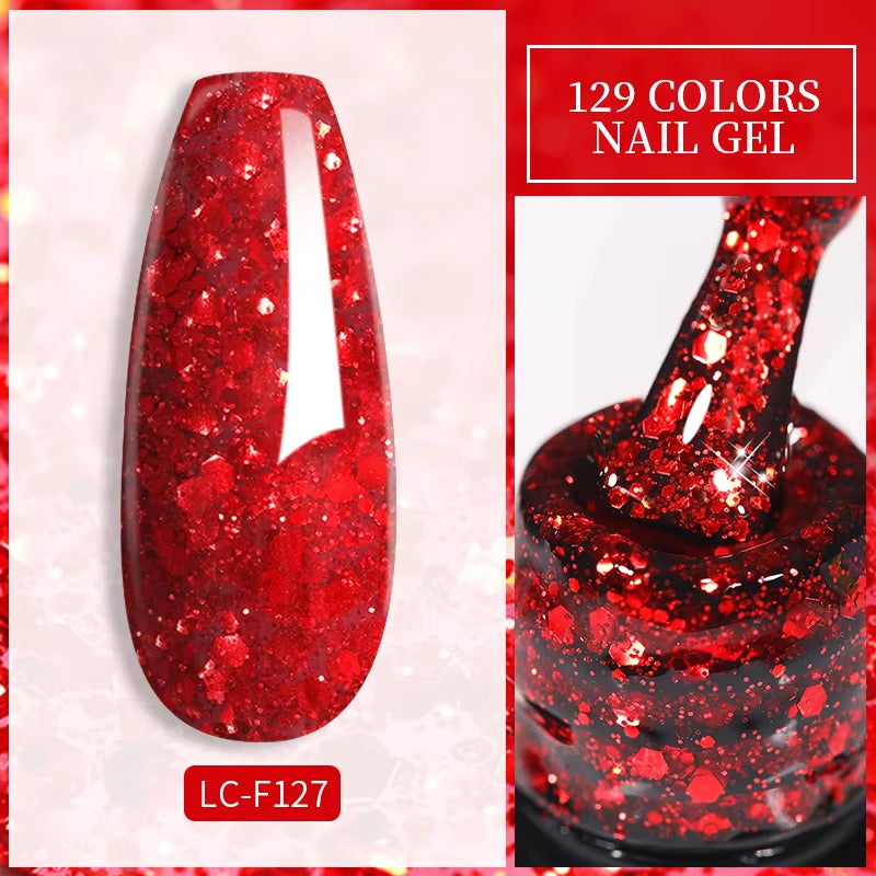 129 Colors 7ML Nail Gel Polish Nail Supplies Vernis Semi Permanent Nail Art Manicure Soak off LED UV Gel Nail Varnishes